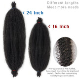 Xtrend Pre-Separated Springy Afro Twist Hair 8 Packs Spring Twist Hair For Distressed Soft Locs Natural Black Long Marley Twist Braiding Hair Synthetic Hair Extension For Black Women