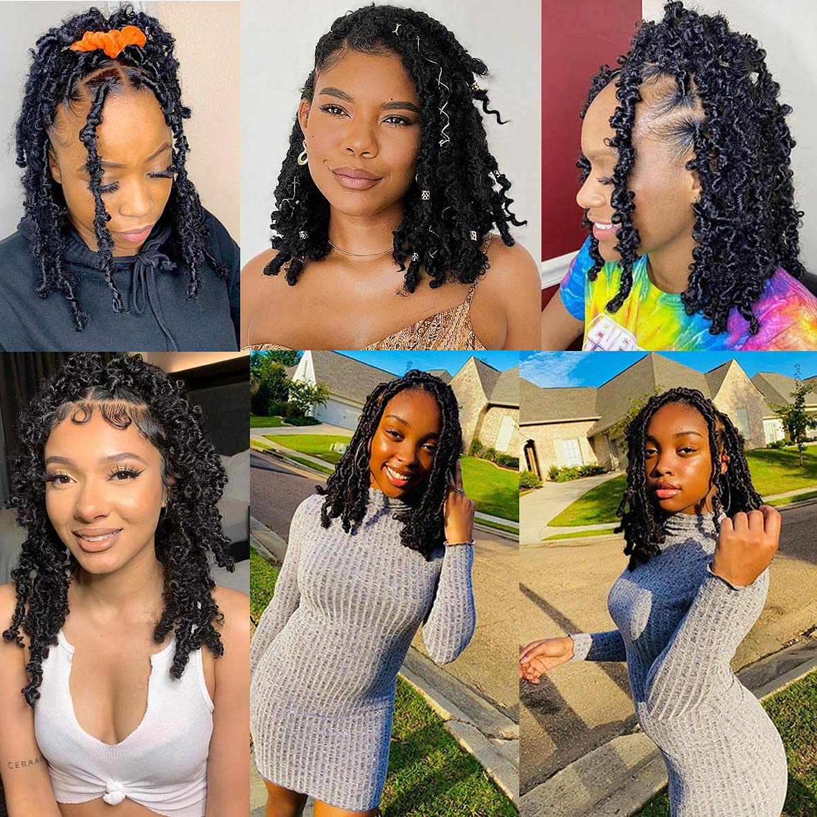 Xtrend Pre-Separated Springy Afro Twist Hair 8 Packs Spring Twist Hair For Distressed Soft Locs Natural Black Long Marley Twist Braiding Hair Synthetic Hair Extension For Black Women