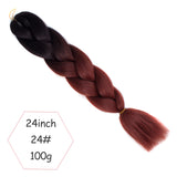 Xtrend ombré two tone hair Synthetic Rainbow Hair Jumbo Braids Crochet Hair 24inch Ombre Kanekalon Colorful Hair Braiding Hair Extensions