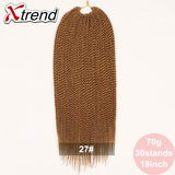 Xtrend 30Roots/Pack 18'' Ombre Senegalese Twist Hair Synthetic Color Hair Crochet Braiding Hair Extensions Rainbow Hair