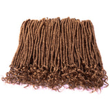 Faux Locs Crochet Braids 18 Inch Soft Natural Kanekalon Synthetic Hair Extension 24 Stands/Pack Goddess Locks