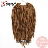 Xtrend 14'' 16stands Synthetic Havana Twist Crochet Braid Hair Ombre Braiding Hair Extension Jumbo Styles