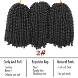 8 inch Spring Twist Hair 15 Strands/Pack Ombre Spring Twist Crochet Hair Curly Twist for Women