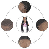 Braided Wig High Temperature Fiber Hair Lace Front Synthetic Hair Wig Box Braids Synthtic Wigs