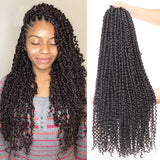 22inch Pre-twisted Passion Twist Crochet Braids Hair Ombre Pre-looped Crochet Braids Synthetic Braiding Hair Extensions