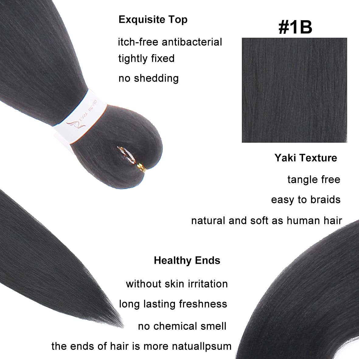 Xtrend Pre-stretched Braiding Hair Natural Black Blonde Crochet Braids Hair 16'' 20'' 30'' Hot Water Setting Perm Yaki Synthetic Braiding Hair Extension for Twist Braids