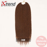 Xtrend 30Roots/Pack 18'' Ombre Senegalese Twist Hair Synthetic Color Hair Crochet Braiding Hair Extensions Rainbow Hair
