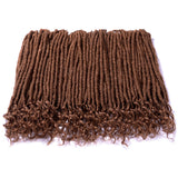 Faux Locs Crochet Braids 18 Inch Soft Natural Kanekalon Synthetic Hair Extension 24 Stands/Pack Goddess Locks