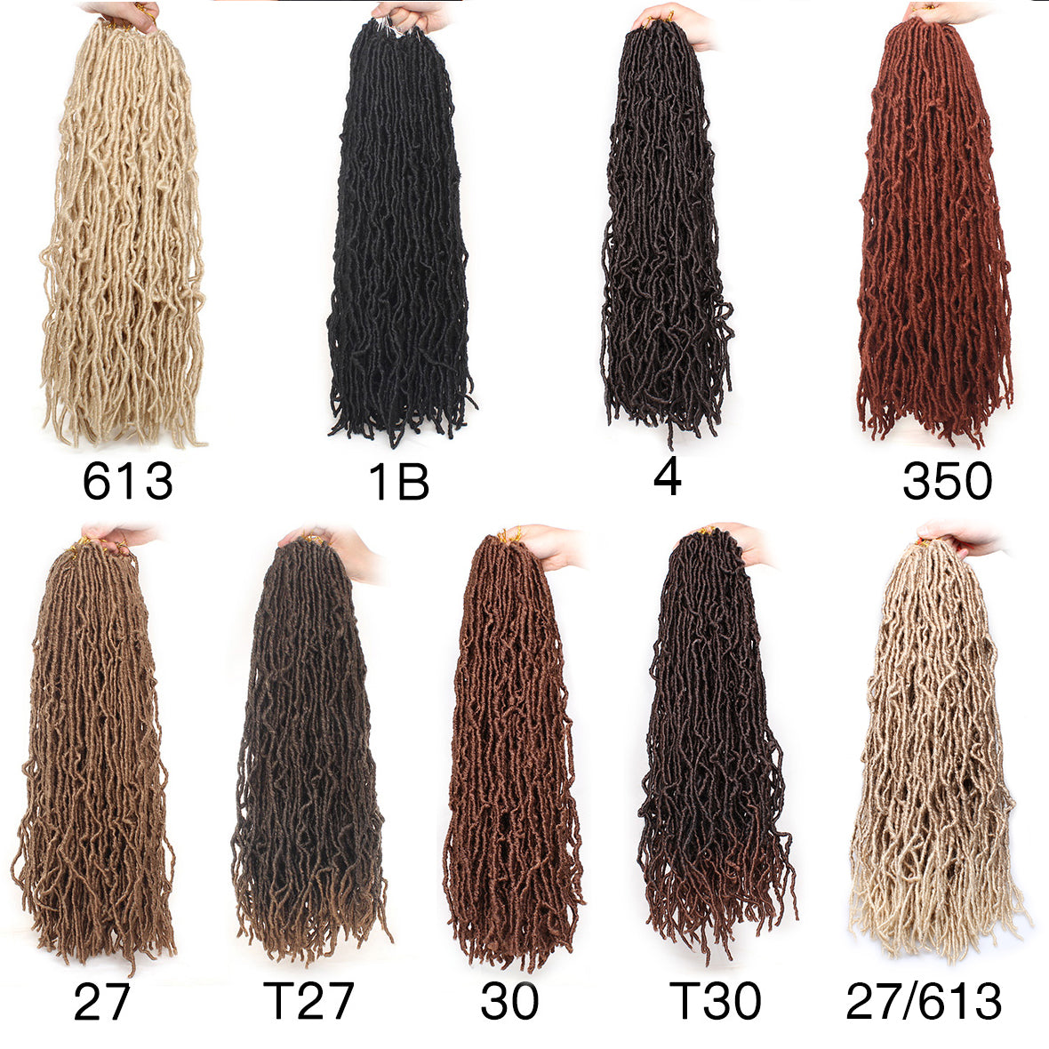 Xtrend Nu Soft Locs 24 Inch Crochet Braids Hair Soft Curly Wavy Goddess Faux Locs Braiding Hair Synthetic Fiber long Hair
