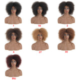 Xtrend Afro Kinky Curly Wig Synthetic 6Inch 100g Black Natural Heat Resistant Cosplay Wigs for Black Women
