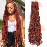 Xtrend 36 Inch Nu Faux Locs Crochet Hair Pre-looped Goddess Locs Crochet Dreadlock Curly Extended Soft Locs Braiding Hair
