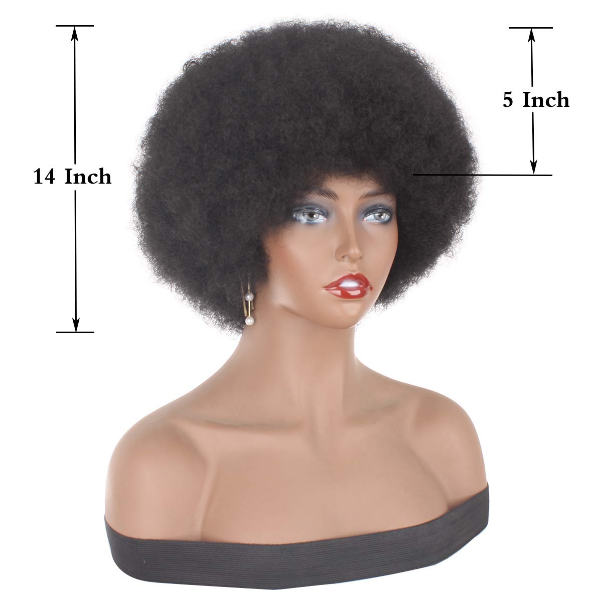 Xtrend Afro Kinky Curly Wig Women Short Synthetic Hair 4inch For Party Cosplay Wigs