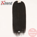 Xtrend 30Roots/Pack 18'' Ombre Senegalese Twist Hair Synthetic Color Hair Crochet Braiding Hair Extensions Rainbow Hair