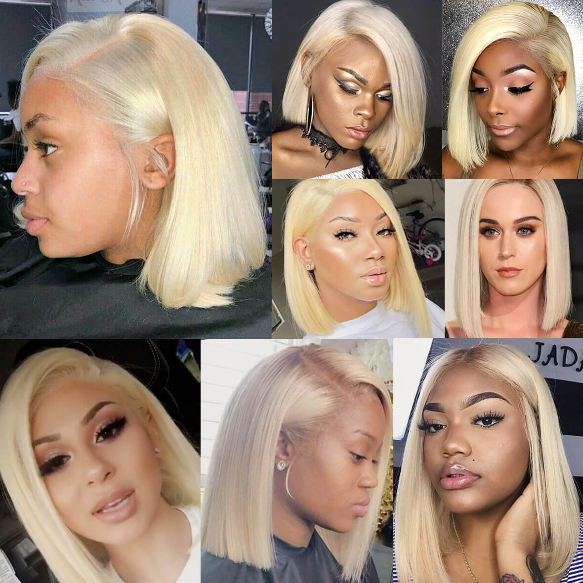 613 bob wig blonde lace front wig