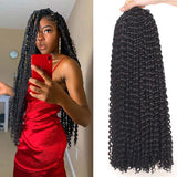 Xtrend 24“30” Passion Twist Hair Water Wave Crochet Braids Hair Synthetic Long Bohemian Locs Hair