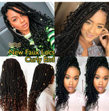 Faux Locs Crochet Braids 18 Inch Soft Natural Kanekalon Synthetic Hair Extension 24 Stands/Pack Goddess Locks