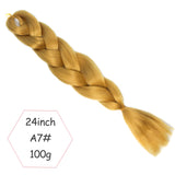 Xtrend 24inch 100g Synthetic Crochet Jumbo Braids Kanekalon Braiding Hair Extensions