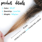 8'' 40g Crochet Marley Braids Black Hair Soft Afro Twist Synthetic Braiding Hair High Temperature Fiber