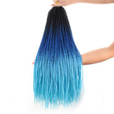 Xtrend 24inch 30strands Senegalese Twist Ombre Kanekalon Braiding Hair  Blonde Blue Synthetic Crochet Braids Hair Extensions