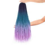 Xtrend 24inch 30strands Senegalese Twist Ombre Kanekalon Braiding Hair  Blonde Blue Synthetic Crochet Braids Hair Extensions