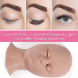 Xtrend Training Mannequin Head Practice False Eyelash Extension Silicone Mannequin Head 4pcs Movable Eyelid Practice Eyelashes