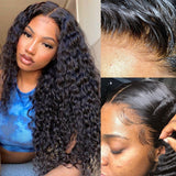 Deep Wave 13x4 Lace Front Wigs 180% Density Virgin Human Curly Hair Lace Wigs