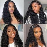 Deep Wave 13x4 Lace Front Wigs 180% Density Virgin Human Curly Hair Lace Wigs