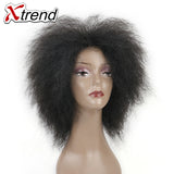 Xtrend 6inch 100g coco wig Short Synthetic kinky Fluffy Wig African For Black Women Yaki Straight Wig