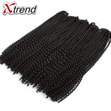 Xtrend Synthetic Faux Locs Curly Crochet Braid Hair 20inch 24Stands Ombre Braiding Hair