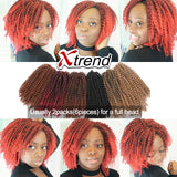 Xtrend 8inch Synthetic Afro Kinky Curly Crochet Braid Hair Extension Marlibob Hair