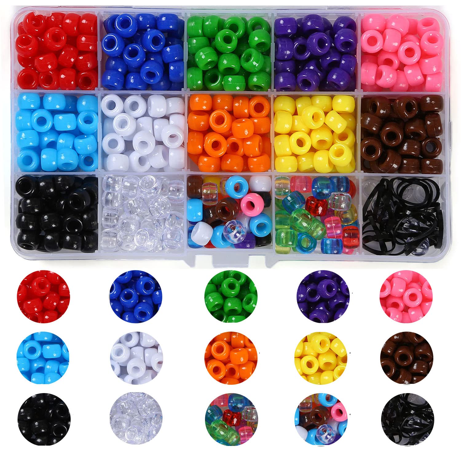 Xtrend Hair Ring Tube Beads Dreadlocks Beads Hair Tube Beads Dreadlocks Hair Braiding Beads Jewelry Hair Decoration Accessories