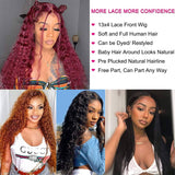 Human Hair Curly Lace Front Wigs Brazilian Human Hair Wig with Baby Hair Pre Plucked Natural Hairline Wigs