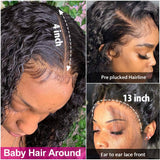 Human Hair Curly Lace Front Wigs Brazilian Human Hair Wig with Baby Hair Pre Plucked Natural Hairline Wigs