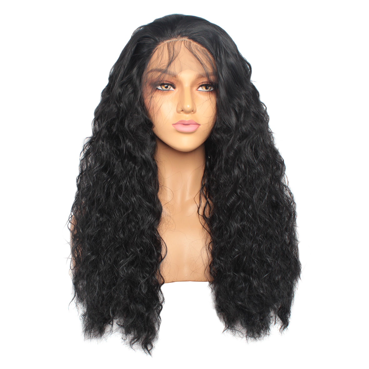 14" 24" Long Curly Hair High Temperature Hair wig African American Hairstyle Synthetic Hair Wigs For Woman Black Natural