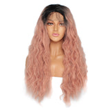 14" 24" Long Curly Hair High Temperature Hair wig African American Hairstyle Synthetic Hair Wigs For Woman Black Natural