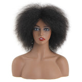 Xtrend Afro Kinky Curly Wig Synthetic 6Inch 100g Black Natural Heat Resistant Cosplay Wigs for Black Women