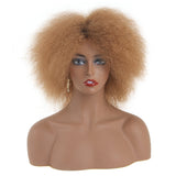 Xtrend Afro Kinky Curly Wig Synthetic 6Inch 100g Black Natural Heat Resistant Cosplay Wigs for Black Women