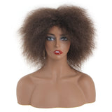 Xtrend Afro Kinky Curly Wig Synthetic 6Inch 100g Black Natural Heat Resistant Cosplay Wigs for Black Women