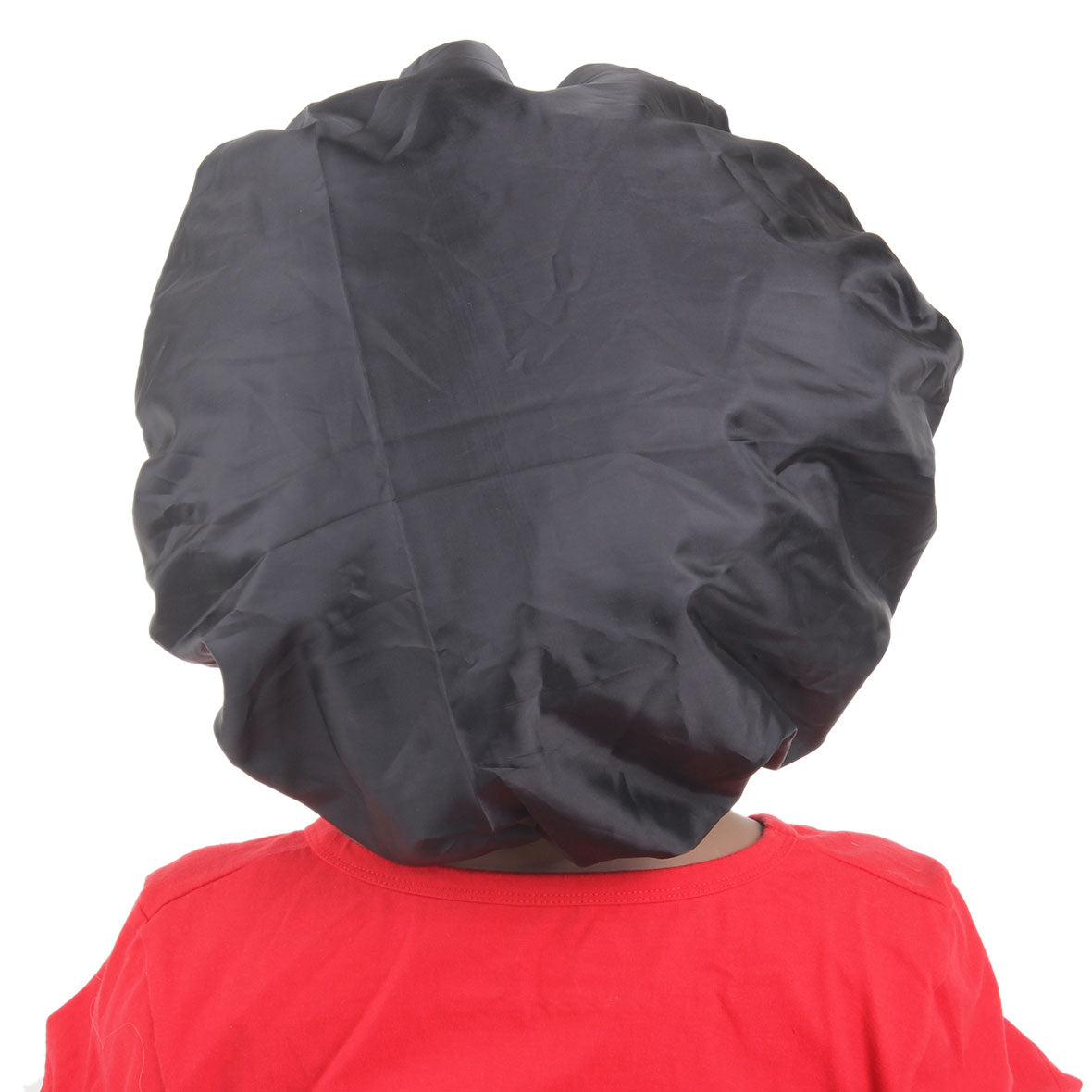 Big Size Satin Sleep Cap High Quality Waterproof Shower Cap Protect Hair Women Hair Treatment Hat Black