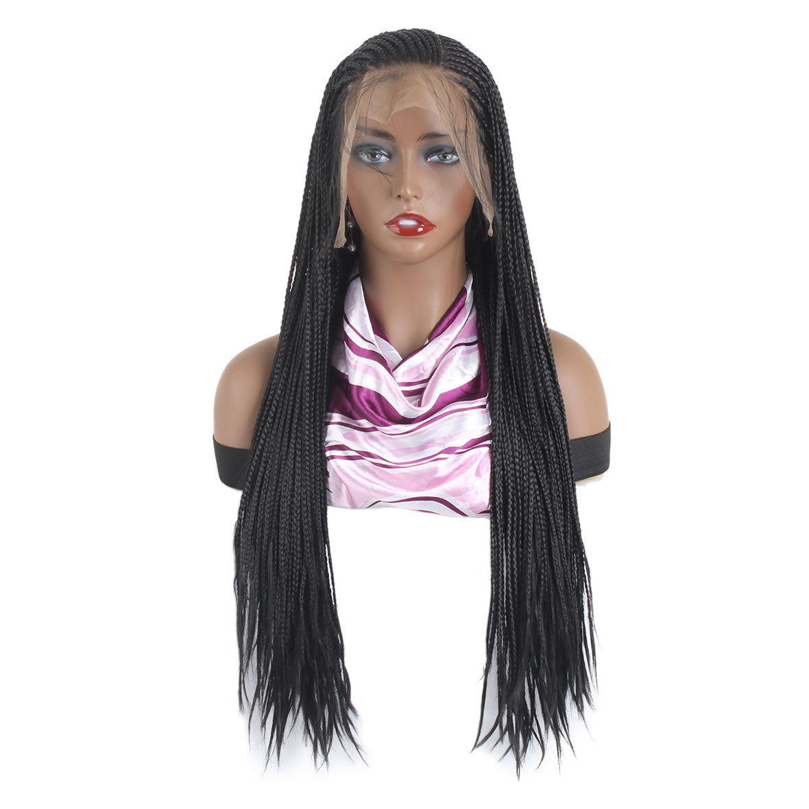 Braided Wig High Temperature Fiber Hair Lace Front Synthetic Hair Wig Box Braids Synthtic Wigs