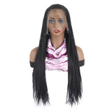 Braided Wig High Temperature Fiber Hair Lace Front Synthetic Hair Wig Box Braids Synthtic Wigs