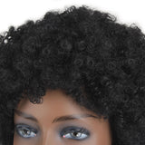 Synthetic Ombre Kinky Curly Wigs For Women Natural Black Brown Short Afro Fake Hair Heat Resistant Female Wig