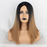 Xtrend 14inch Bob Synthetic Lace Front Hair Wigs Black Red Ombre Lace Wig Middle Part