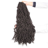 Xtrend Nu Soft Locs 24 Inch Crochet Braids Hair Soft Curly Wavy Goddess Faux Locs Braiding Hair Synthetic Fiber long Hair