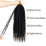 Xtrend Knotless Jungle Box Braids 12 Stands 20 Inch Goddess Box Braids Hair Pre-looped Synthetic Hair Butterfly Crotchet Braids Hair Extension