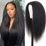 Kinky Straight Hd 360 Lace Frontal Wig Pre plucked For Women Black Glueless Full Transparent Yaki Lace Front Wig Human Hair