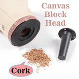 21-23 Inch Cork Canvas Block Head for Wigs with Stand Display Styling Mannequin Head for Making Wig/Head Weft/Hair Extension