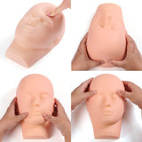 Mannequin Head Rubber Practice Training Head Cosmetology Mannequin Doll Face Head for Eyelashes Makeup Practice Head