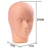 Mannequin Head Rubber Practice Training Head Cosmetology Mannequin Doll Face Head for Eyelashes Makeup Practice Head