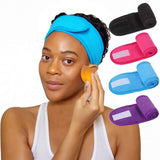 Xtrend 4 PCS Facial Headband Makeup Wrap Terry Cloth Headband Adjustable Towel for Face Washing Shower